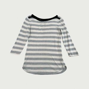 Striped Boatneck 3/4 Sleeve Tee
